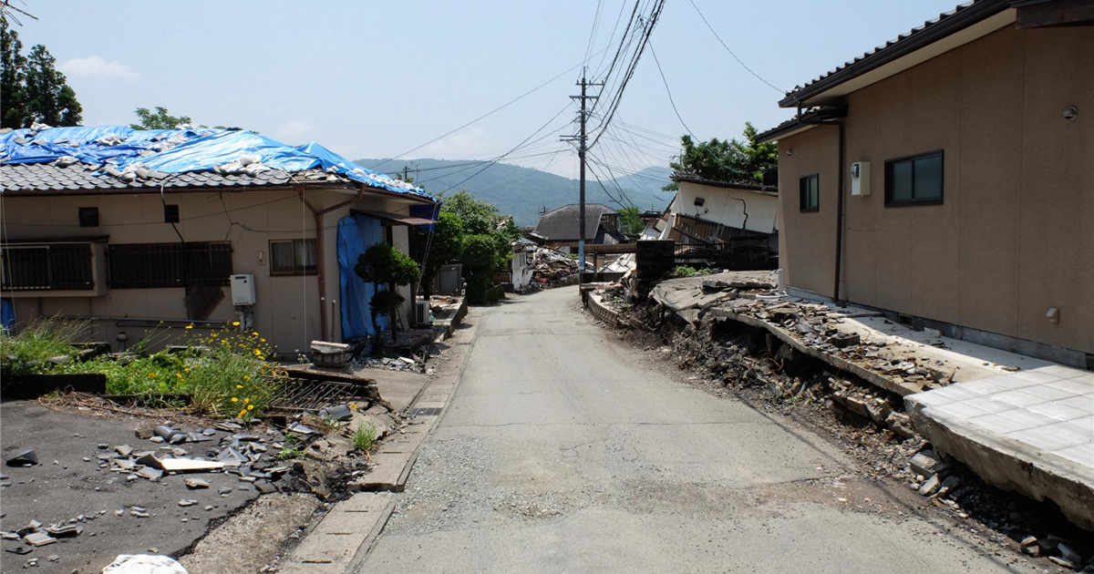 被災家屋の様子 安永地区